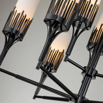 Sawgrass 9 Lt Chandelier in Black