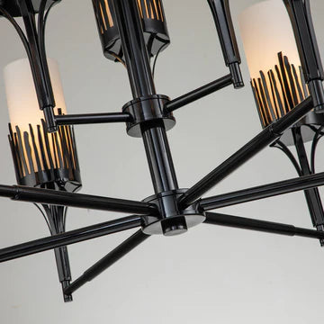 Sawgrass 9 Lt Chandelier in Black