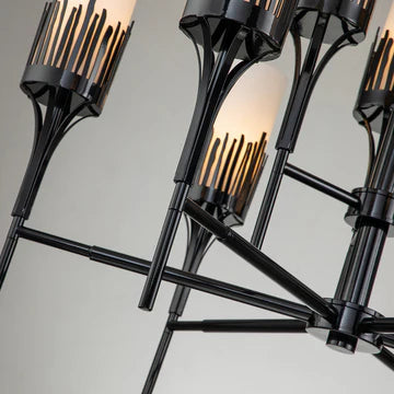 Sawgrass 9 Lt Chandelier in Black
