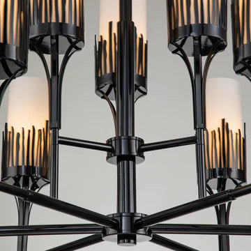 Sawgrass 9 Lt Chandelier in Black