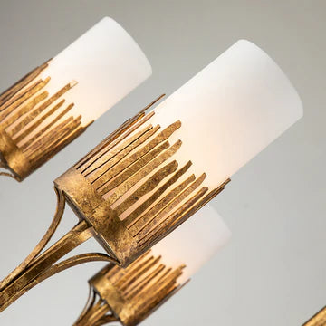 Sawgrass 9 Lt Chandelier in Gold Leaf