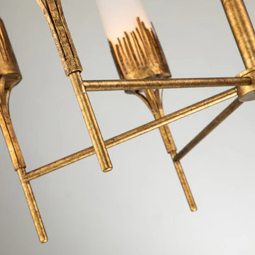 Sawgrass 9 Lt Chandelier in Gold Leaf